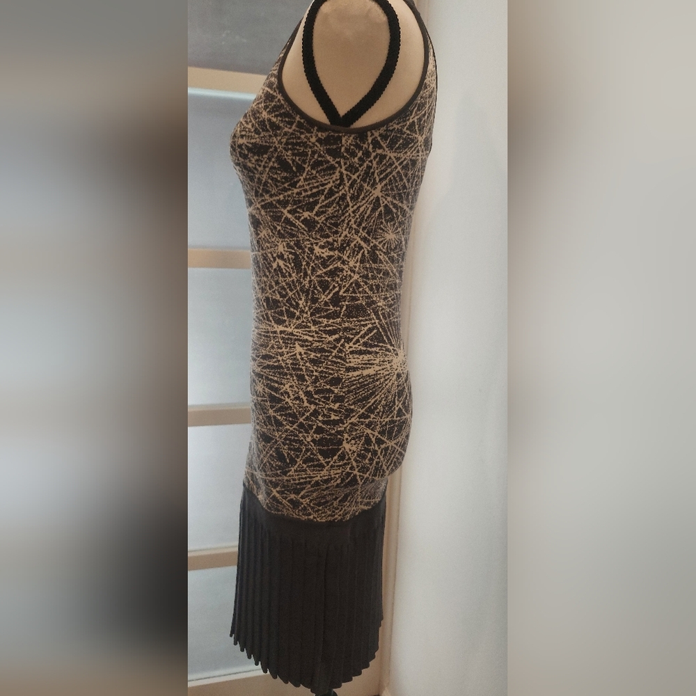 Gray and White Embellished Ruched Bodycon Midi Dress - Picture 6 of 11